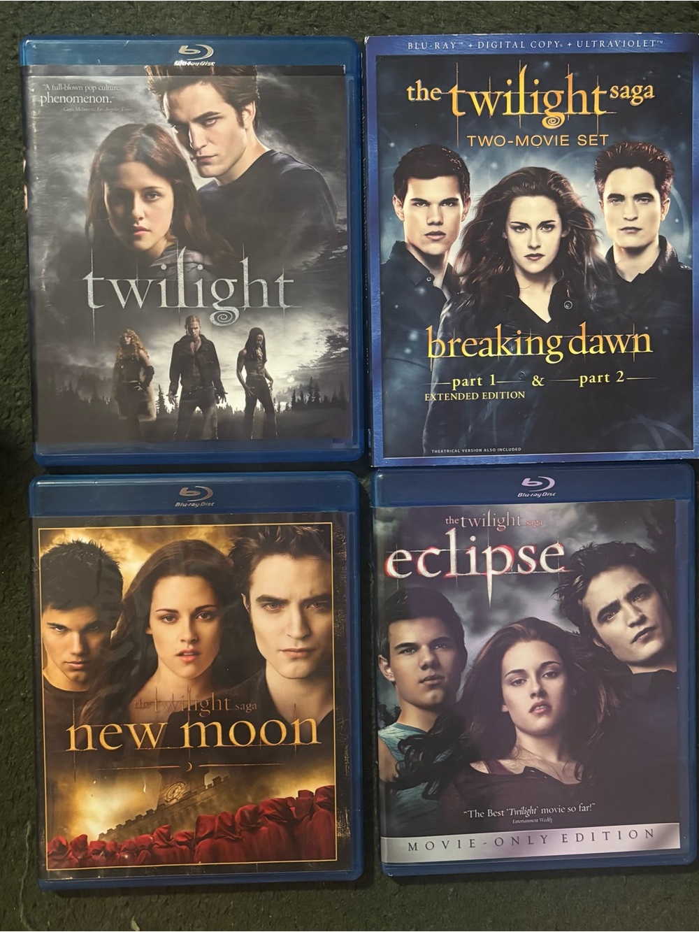 Twilight Saga Blu ray DVD Set